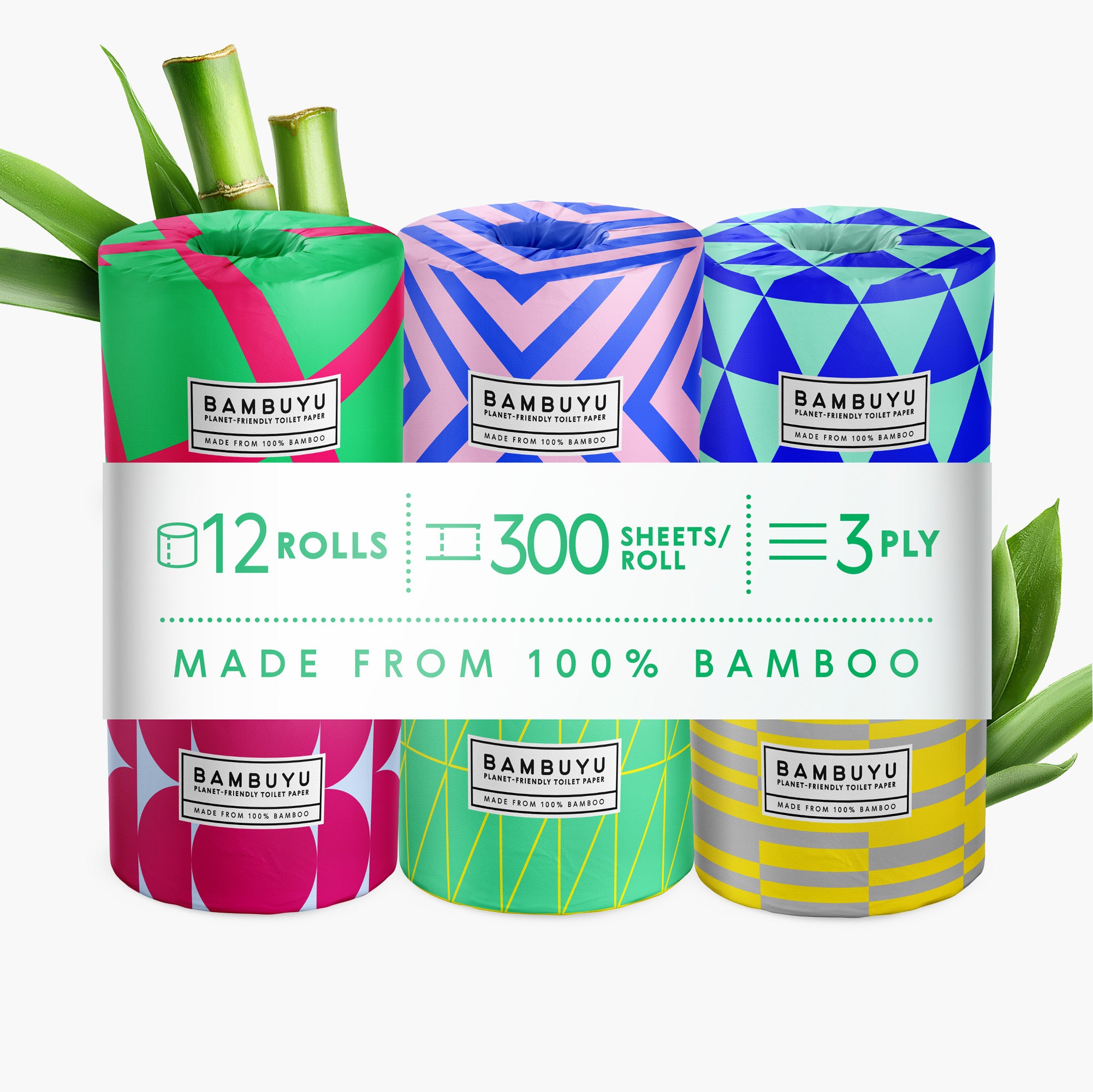 Bamboo Toilet Paper XL | Multi-design