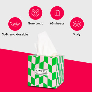 Bamboo Facial Tissue Box | Cube