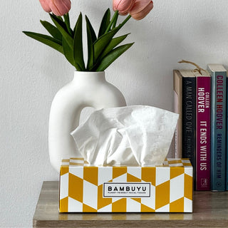 Bamboo Facial Tissue Box | Rectangle