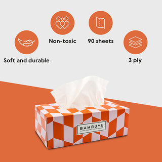 Bamboo Facial Tissue Box | Rectangle