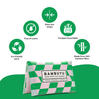 Bambuyu Slim Pocket Tissue | 10 Pack XL 3Ply