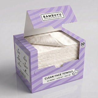 Bamboo Skin Care Face Towels - 50 Sheets